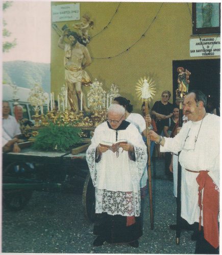 Cassa processionale dell'oratorio di San Bartolomeo di Viganego.